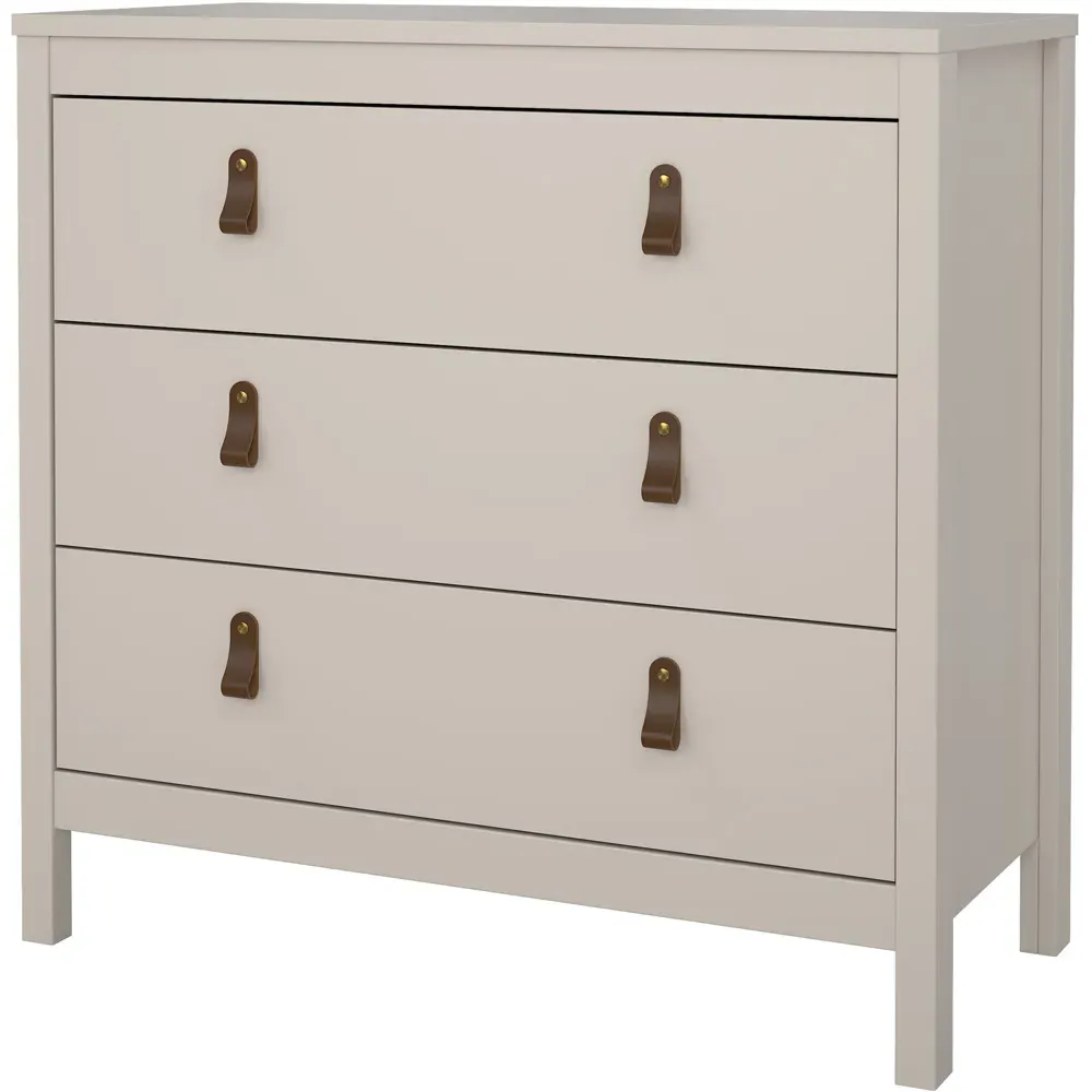 Barcelona 3 Drawer Chest of Drawers - Cashmere