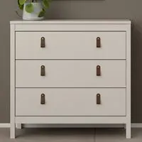 Barcelona 3 Drawer Chest of Drawers - Cashmere
