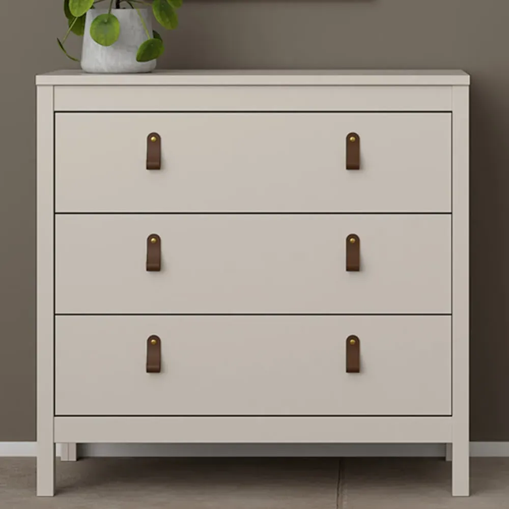 Barcelona 3 Drawer Chest of Drawers - Cashmere
