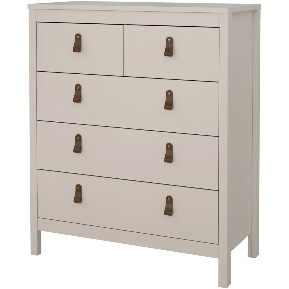 Barcelona 5 Drawer Chest of Drawers - Cashmere