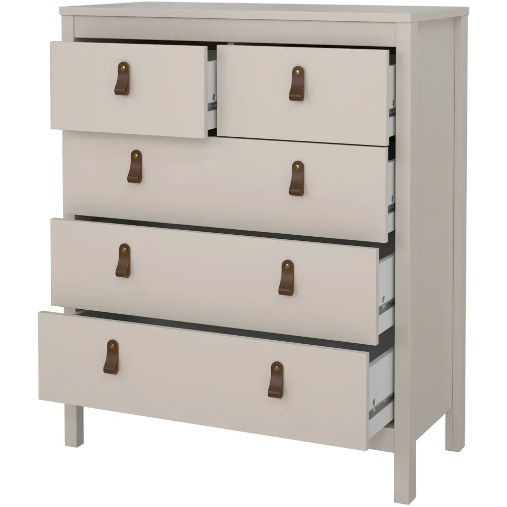 Barcelona 5 Drawer Chest of Drawers - Cashmere