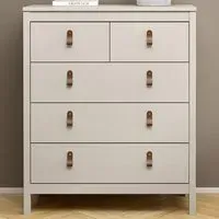 Barcelona 5 Drawer Chest of Drawers - Cashmere