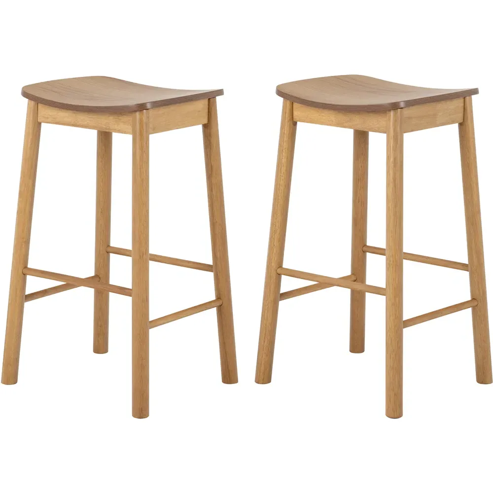 Barlow 2-Seater Bar Dining Table - Matt Oak