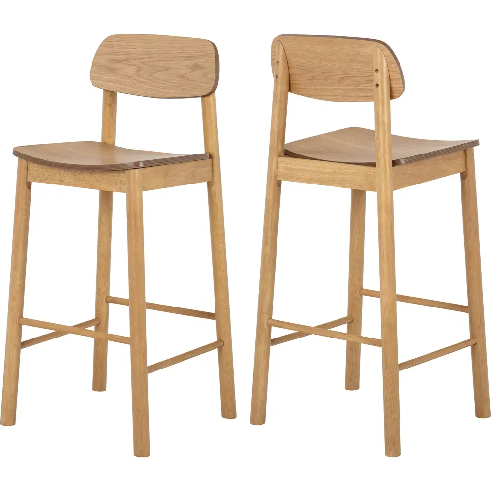 Barlow 2-Seater Bar Dining Table - Matt Oak