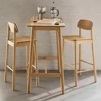 Barlow 2-Seater Bar Dining Table - Matt Oak