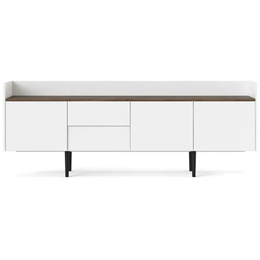 Florence 3 Door 2 Drawer Sideboard - White, Walnut