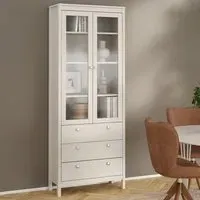 Madrid 2 Door 3 Drawer Glass China Cabinet - Cashmere