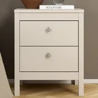 Madrid 2 Drawer Bedside Table - Cashmere