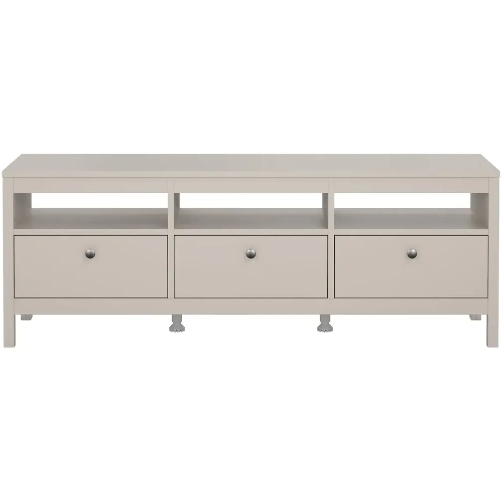Madrid 3 Drawer 3 Shelf TV Unit - Cashmere