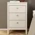Madrid 3 Drawer Bedside Table - Cashmere