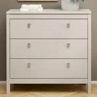 Madrid 3 Drawer Chest of Drawers - Cashmere