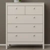 Madrid 5 Drawer Chest of Drawers - Cashmere