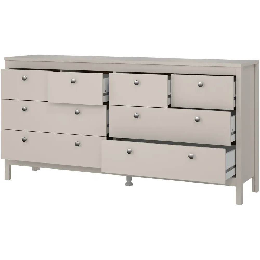 Madrid 8 Drawer Double Dresser - Cashmere
