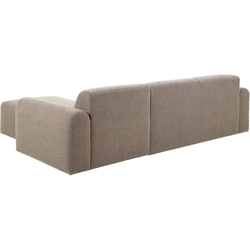 Midfield 2-Seater Left Hand Chaise Longue - Beige, Boucle