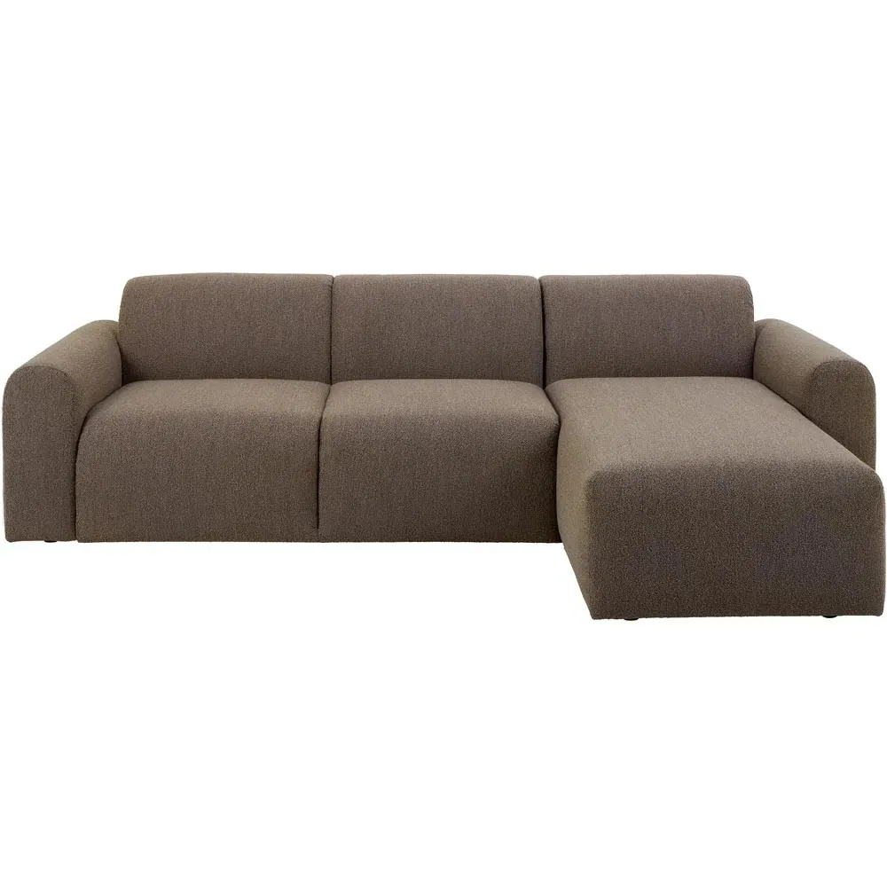 Midfield 2-Seater Left Hand Chaise Longue - Taupe, Boucle