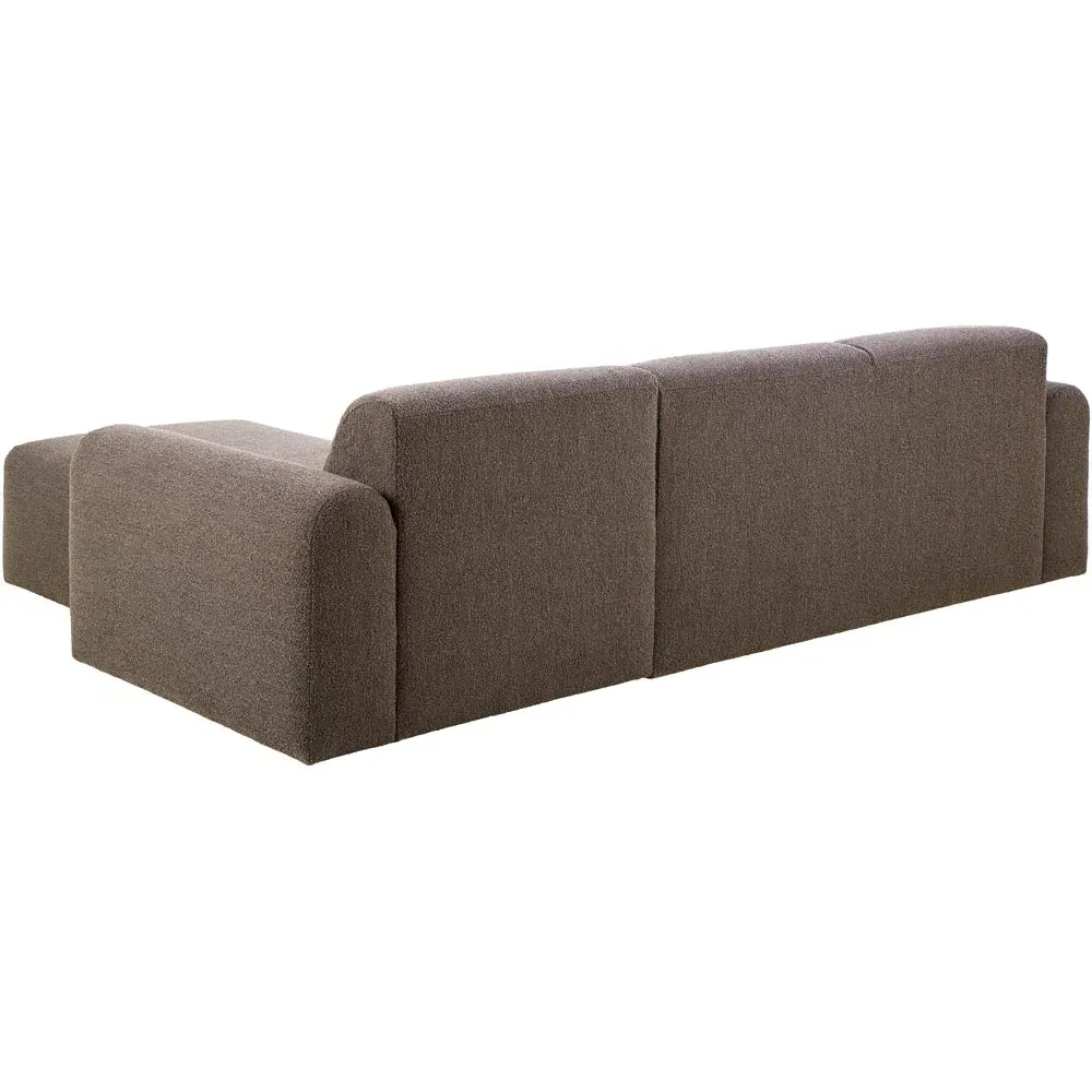 Midfield 2-Seater Left Hand Chaise Longue - Taupe, Boucle