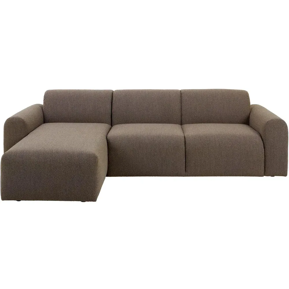 Midfield 2-Seater Right Hand Chaise Longue - Taupe, Boucle