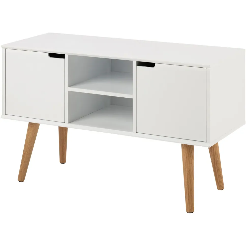 Mitra 2 Door Sideboard - White, Oak