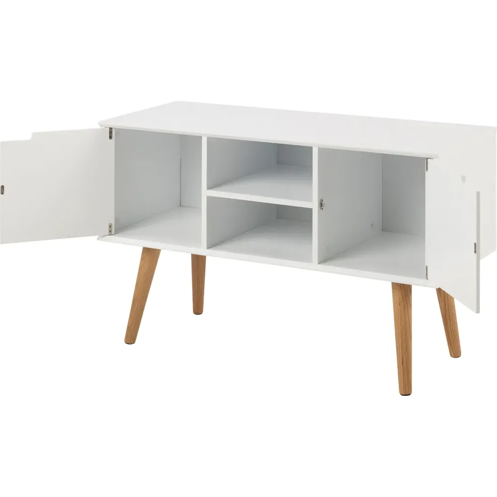Mitra 2 Door Sideboard - White, Oak