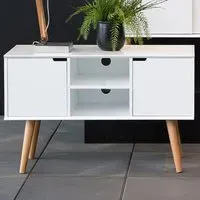 Mitra 2 Door Sideboard - White, Oak