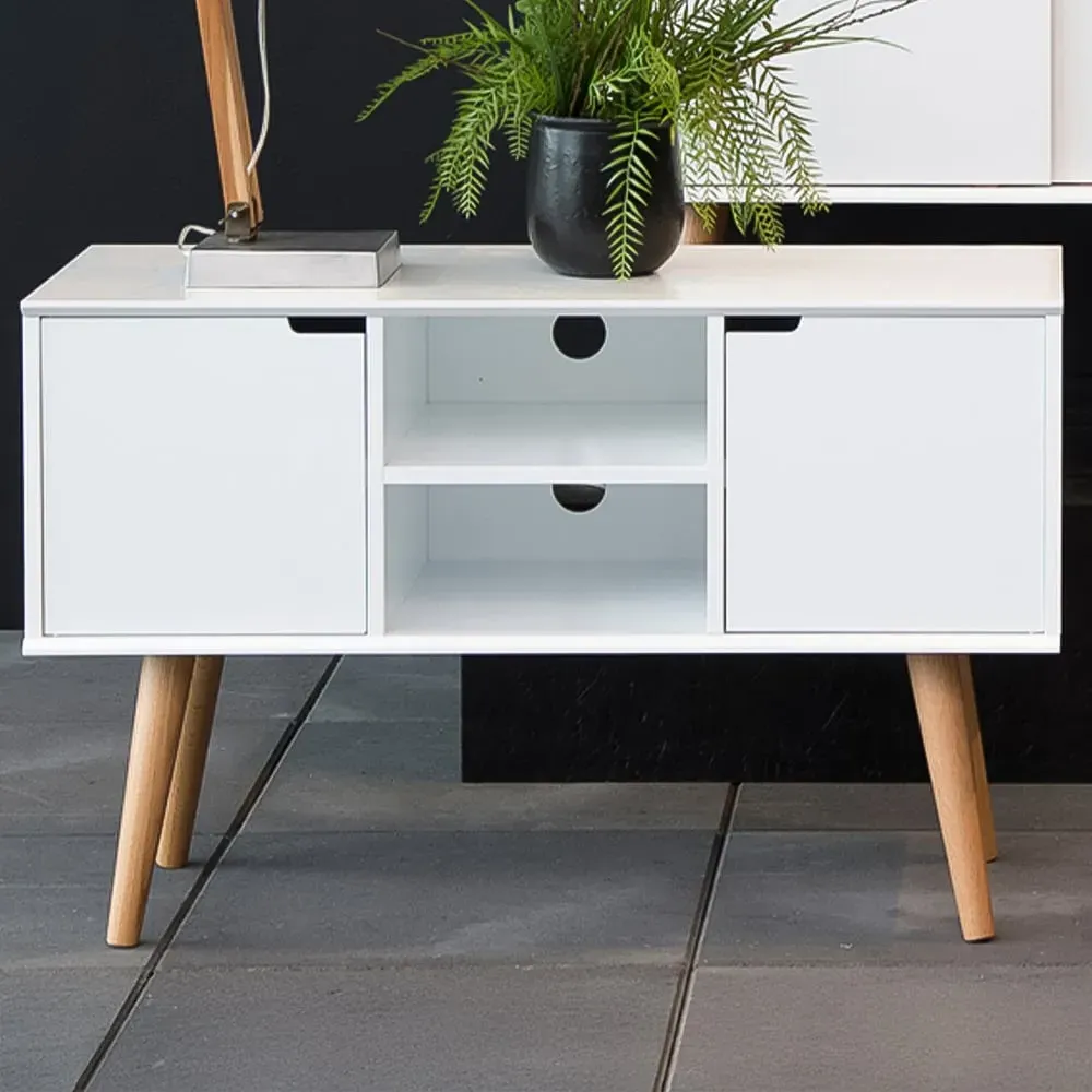 Mitra 2 Door Sideboard - White, Oak image