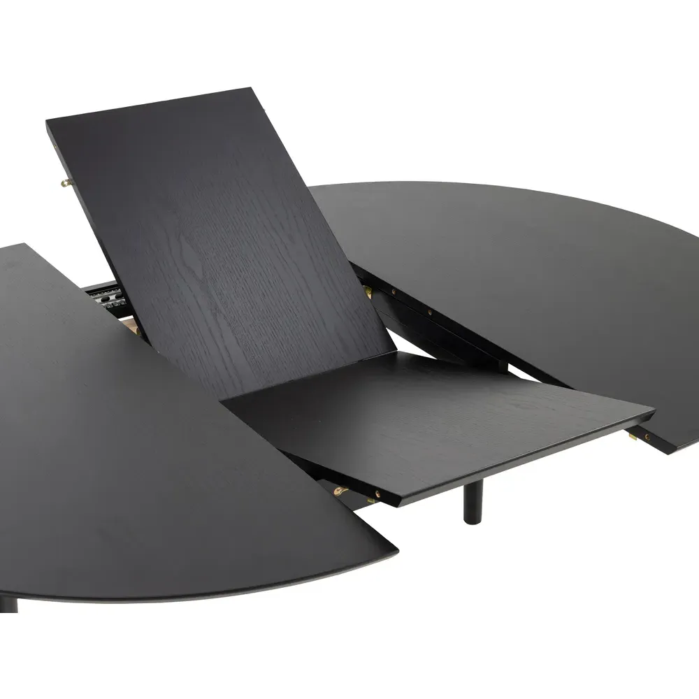 Montreux Round Extendable Dining Table - Black