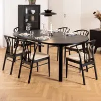 Montreux Round Extendable Dining Table - Black