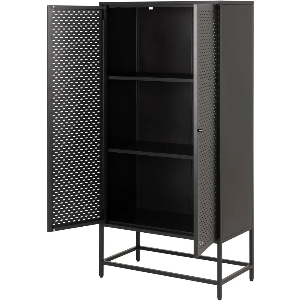 Newcastle 2 Door Cabinet - Black, Steel