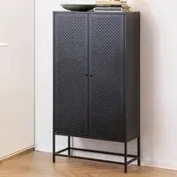 Newcastle 2 Door Cabinet - Black, Steel