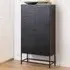 Newcastle 2 Door Cabinet - Black, Steel