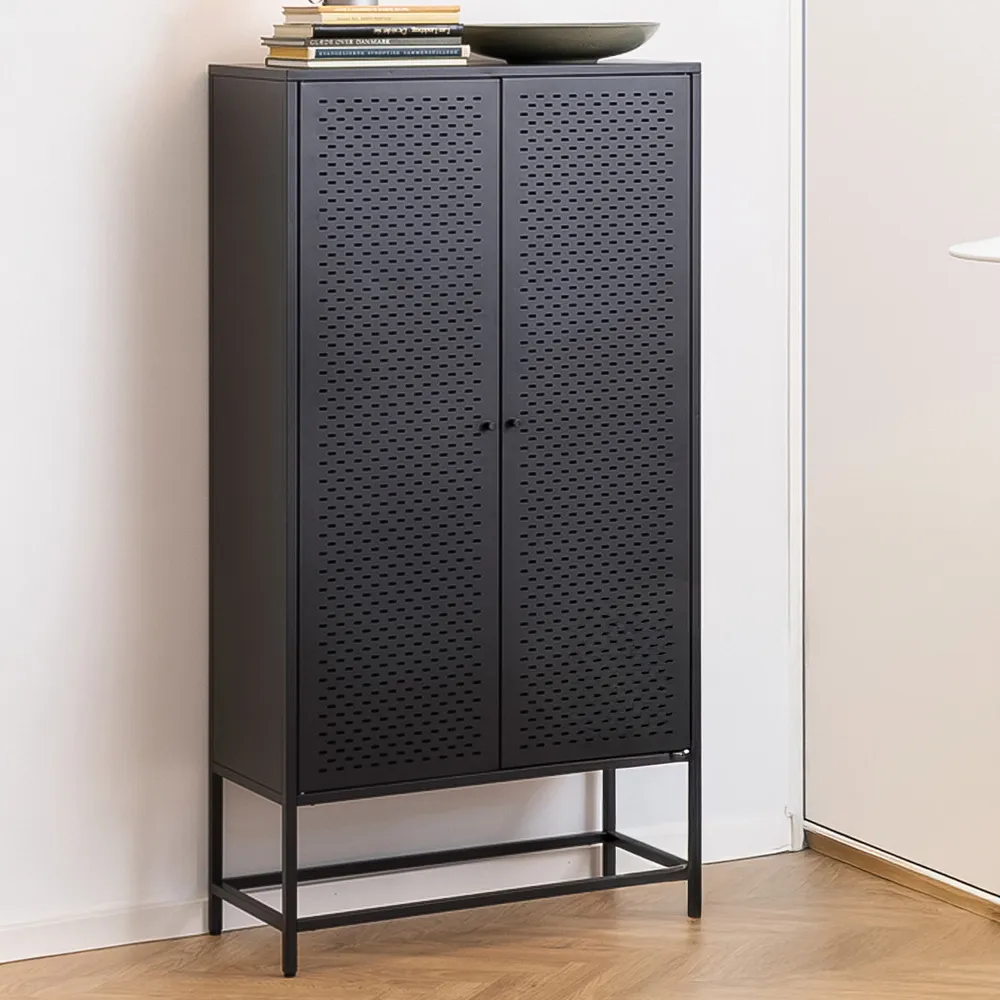 Newcastle 2 Door Cabinet - Black, Steel image