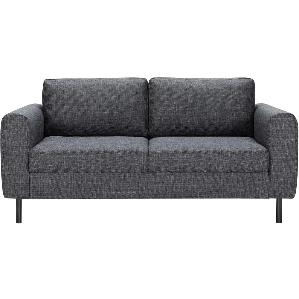 Omaha 2-Seater Sofa - Dark Grey, Basel Fabric