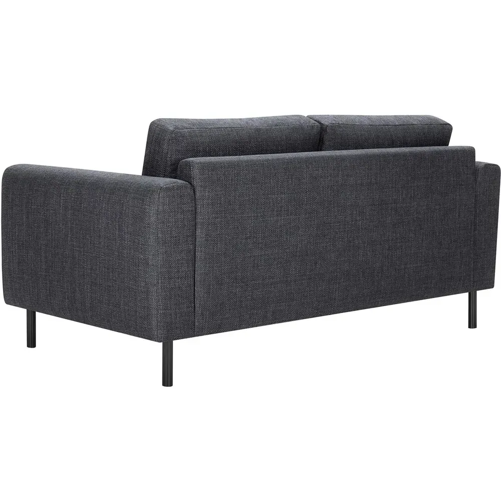 Omaha 2-Seater Sofa - Dark Grey, Basel Fabric