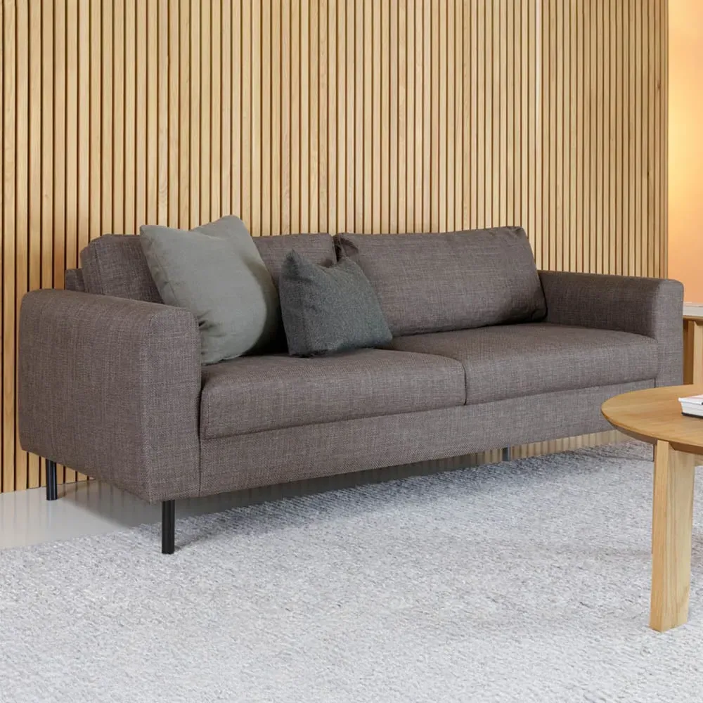 Omaha 3-Seater Sofa - Light Grey, Basel Fabric