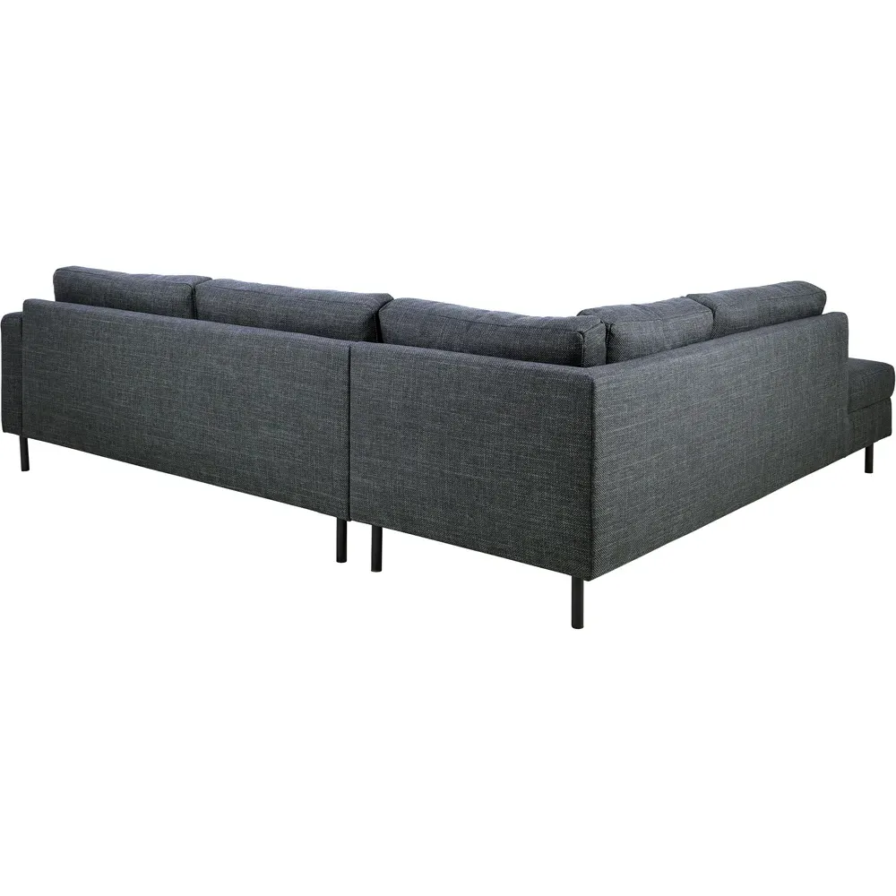 Omaha 5-Seater Right Hand Corner Sofa - Dark Grey, Fabric