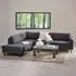 Omaha 5-Seater Right Hand Corner Sofa - Dark Grey, Fabric