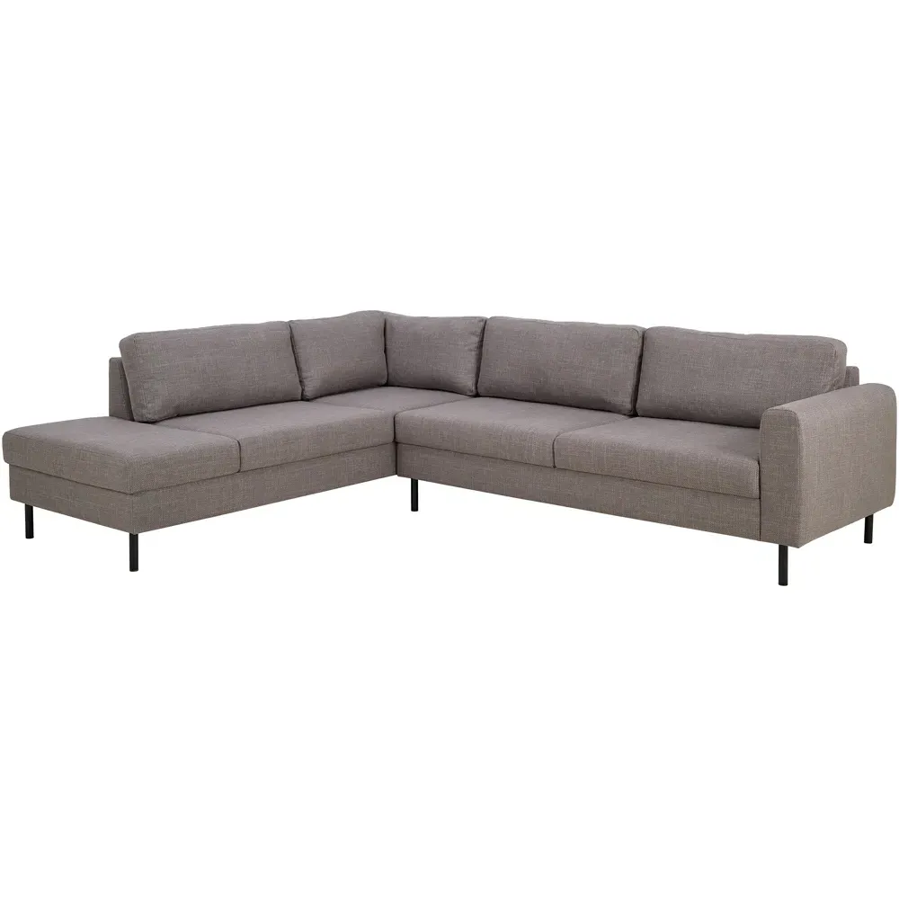 Omaha 5-Seater Right Hand Corner Sofa - Light Grey, Fabric