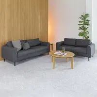 Omaha 5-Seater Sofa Set - Dark Grey, Basel Fabric