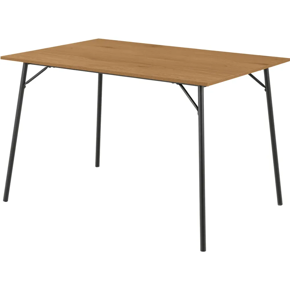 Peru 4-Seater Dining Table - Black, Oak