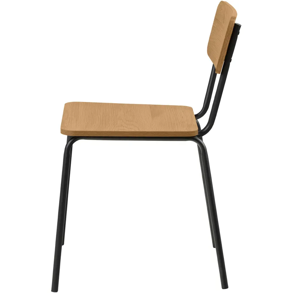 Peru 4-Seater Dining Table - Black, Oak