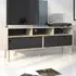 Rome 2 Sliding Door TV Unit - Black, Oak
