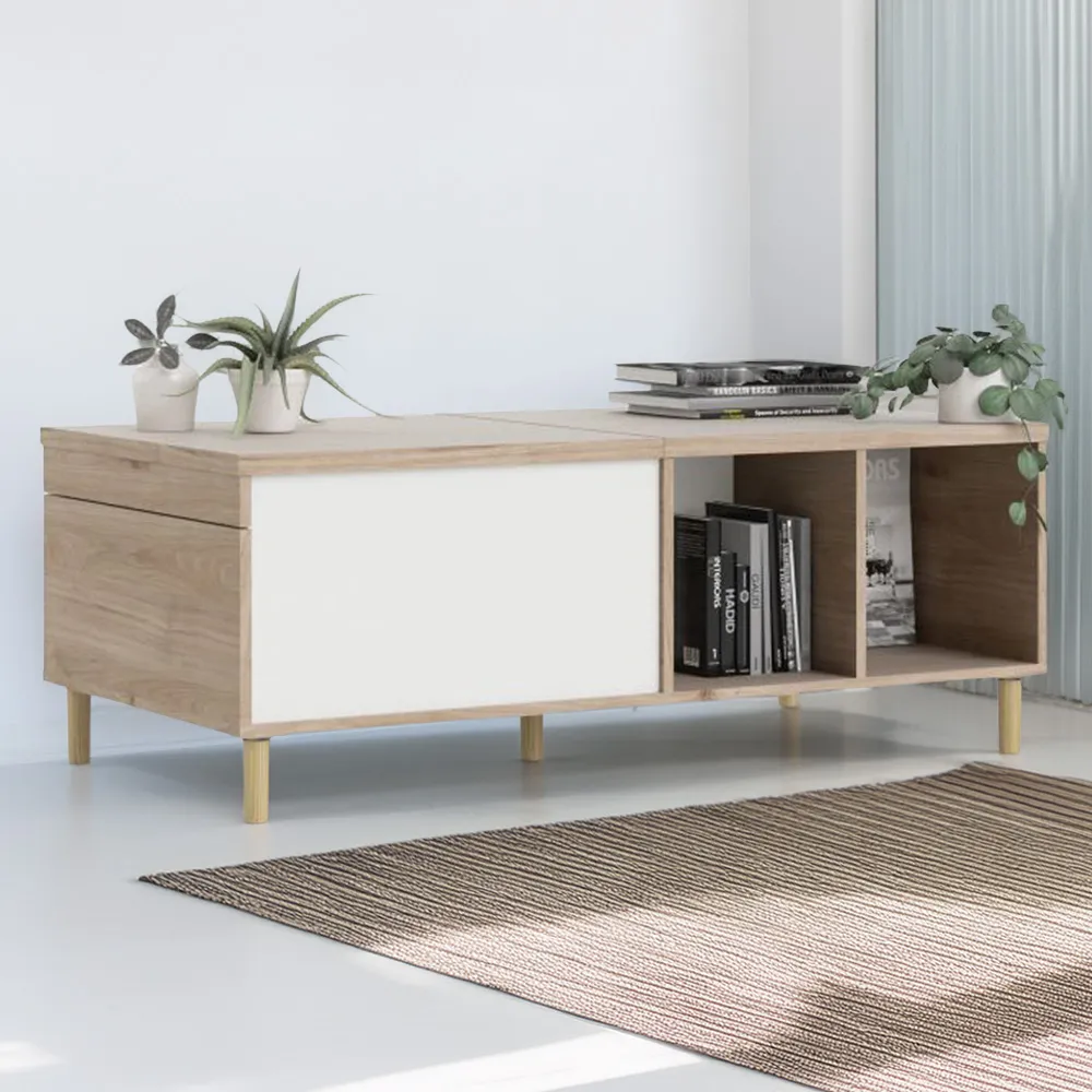 Rome Coffee Table - Jackson Hickory Oak, White image