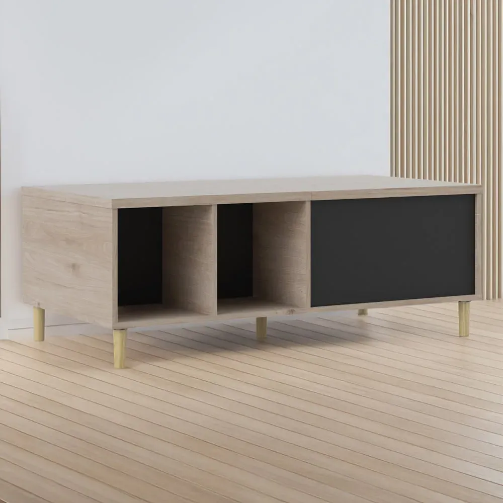 Rome Sliding Top Coffee Table - Jackson Hickory Oak, Black