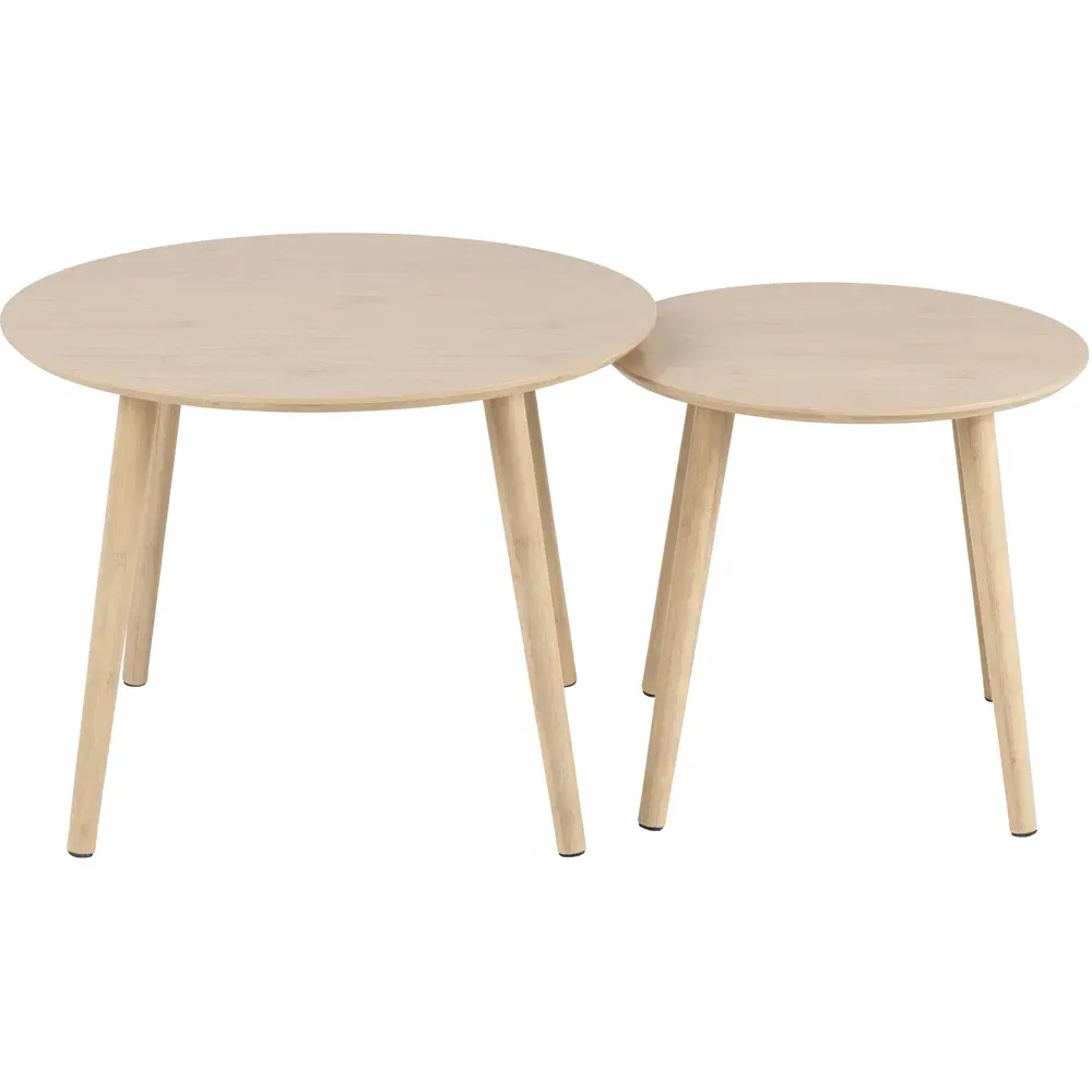 Roslin Set of 2 Coffee Table Set - Brown, Bamboo