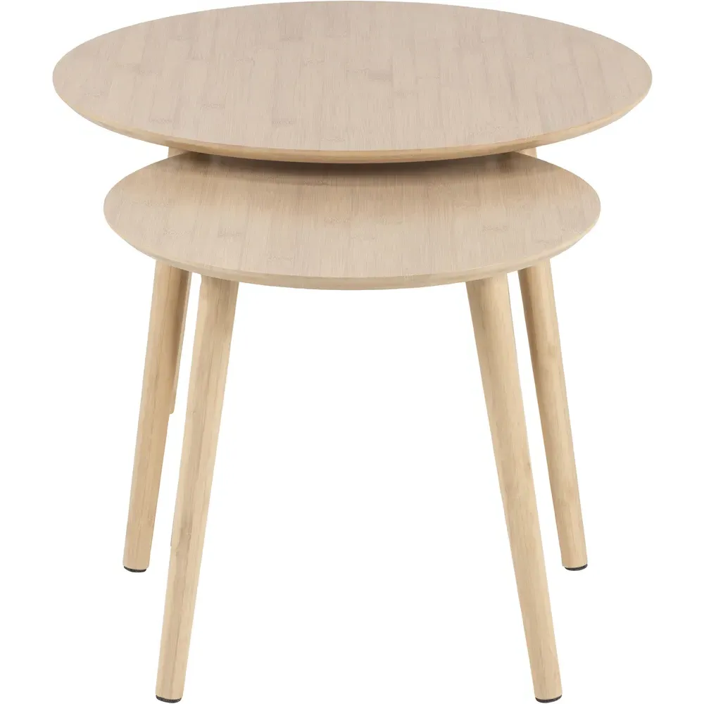 Roslin Set of 2 Coffee Table Set - Brown, Bamboo