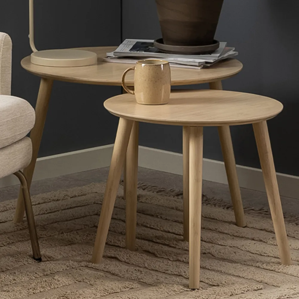 Roslin Set of 2 Coffee Table Set - Brown, Bamboo image