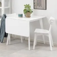 Roxby 2-Seater Extendable Square Dining Table - White