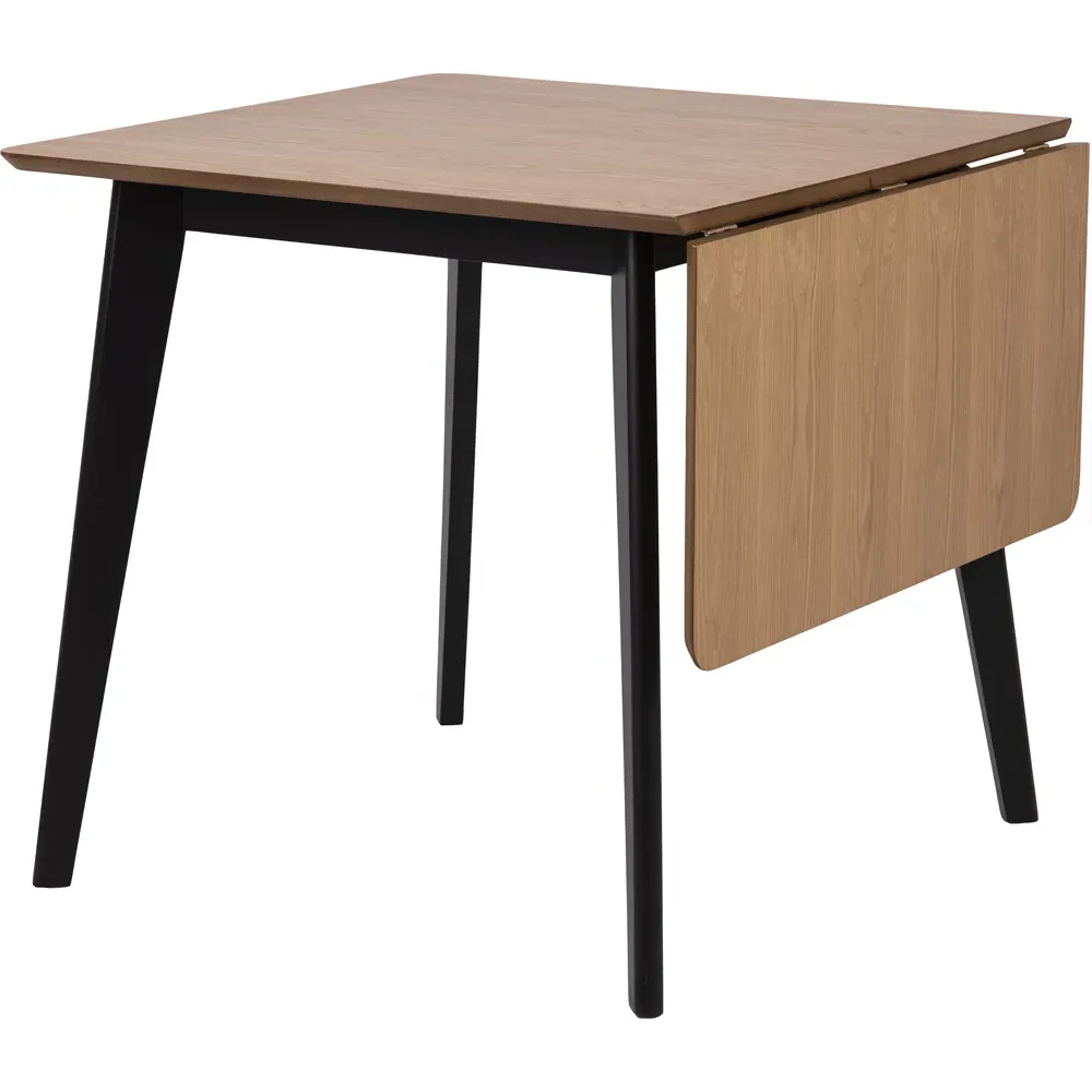 Roxby 4-Seater Extendable Dining Table - Oak, Black