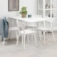 Roxby 4-Seater Extendable Square Dining Table - White