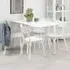 Roxby 4-Seater Extendable Square Dining Table - White